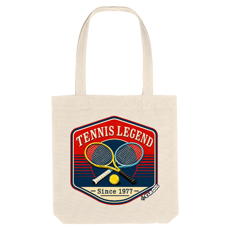 TOTE BAG VINTAGE SPORT KLASSS "TENNIS CLUB 1977", design original, style années 80