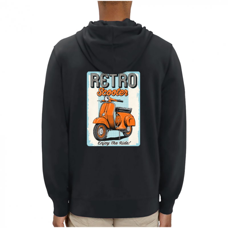 SWEATSHIRT RETRO SCOOTER ENJOY THE RIDE UNISEXE