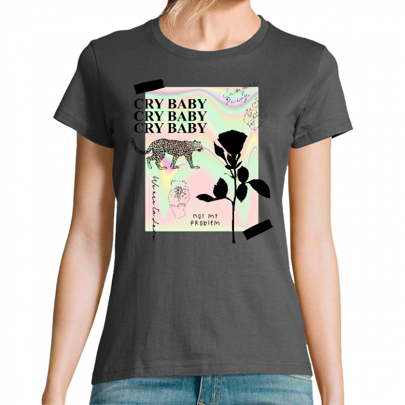 Face CRY BABY - T-SHIRT FEMME