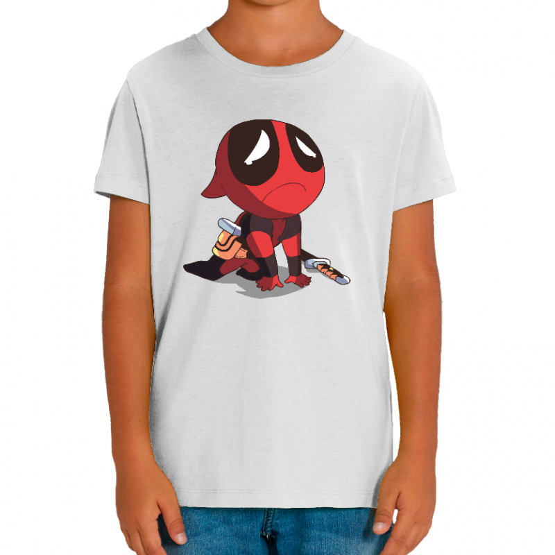 T-SHIRT SAD DEADPOOL ENFANT