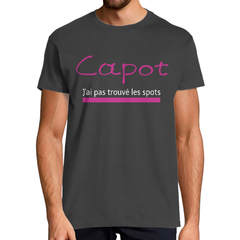 Face T shirt carpiste "j'ai pas trouvé les spots"