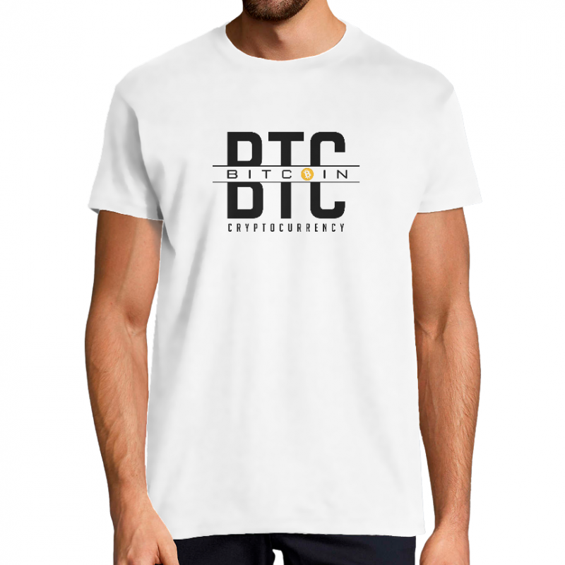 Face T-SHIRT CRYPTOCURRENCY BITCOIN HOMME