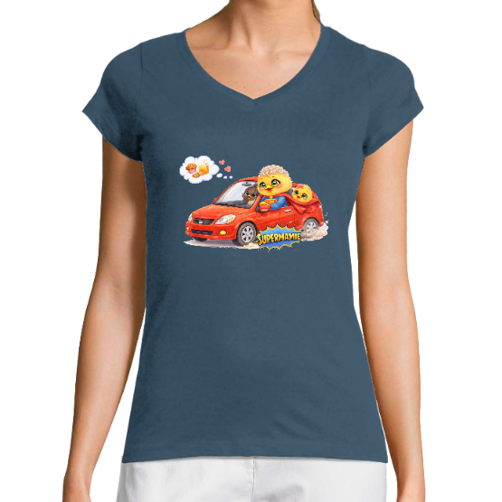 T-shirt Femme "Super Mamie au Volant" – Héroïne du Quotidien