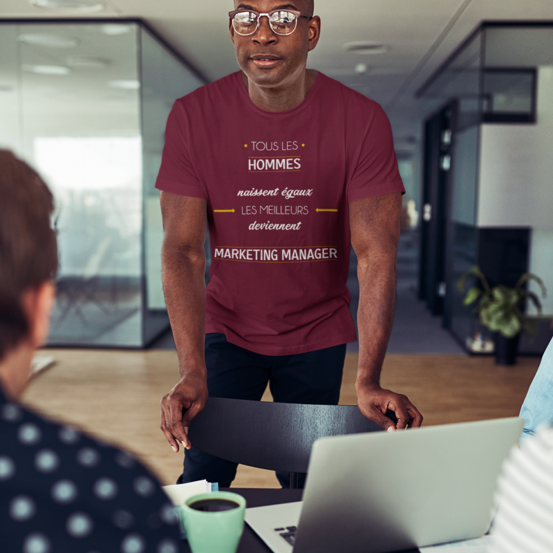 T-SHIRT MÉTIER LES MEILLEURS DEVIENNENT MARKETING MANAGER 