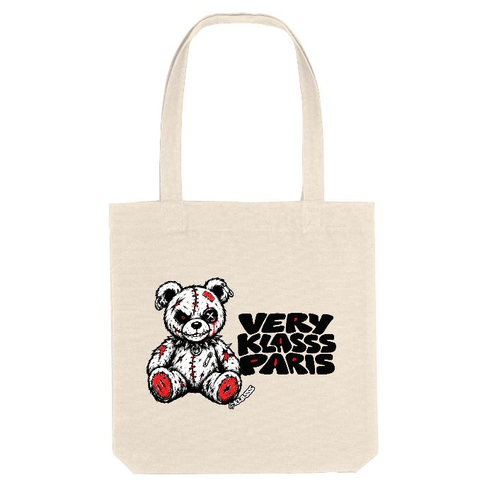 TOTE BAG KLASSS "VERY KLASSS PARIS OURS DESTROY", Style Modern art
