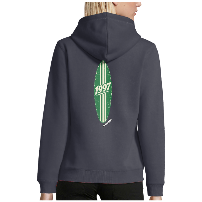 SWEAT FEMME KLASSS "VINTAGE SURF 1997", Design chic 