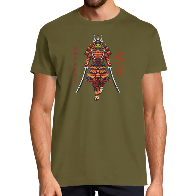 T-SHIRT SAMOURAI FORCE ORANGE HOMME
