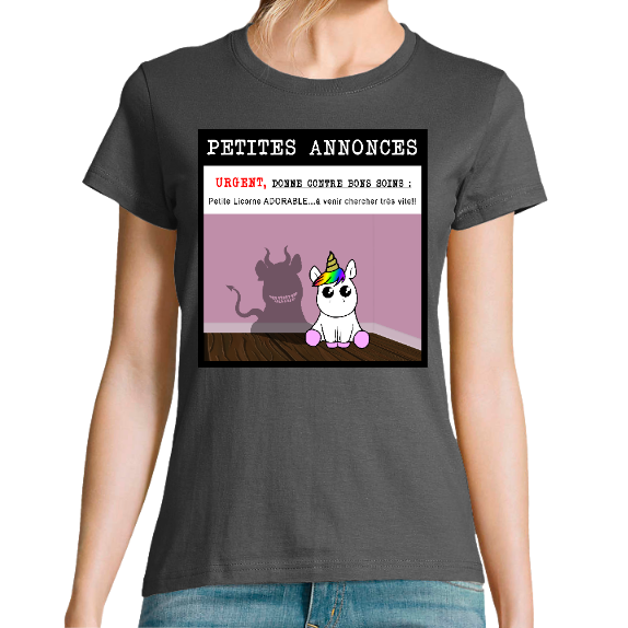 Face LICORNE ADORABLE - T-SHIRT FEMME