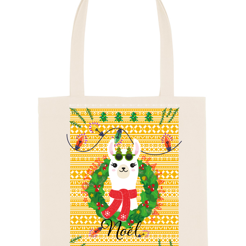 TOTE-BAG LAMA DE NOEL