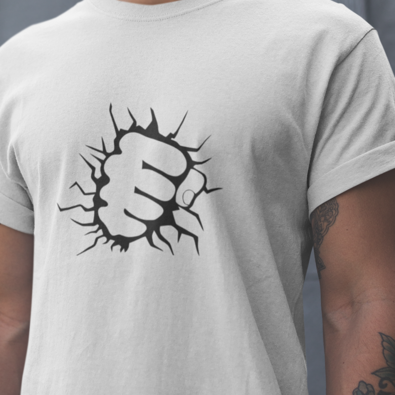 T-SHIRT HULK MUR CASSÉ HOMME