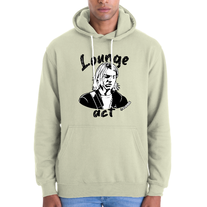 SWEAT A CAPUCHE HOMME KLASSS MUSIQUE GRUNGE "COBAIN LOUNGE ACT" - production certifiée WRAP