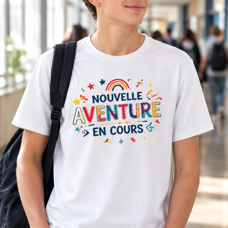 T-shirt rentrée – Nouvelle aventure en cours