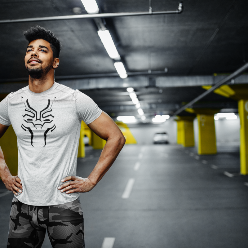 T-SHIRT BLACK PANTHER HOMME