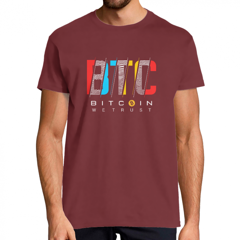 T-SHIRT BITCOIN BTC WE TRUST HOMME