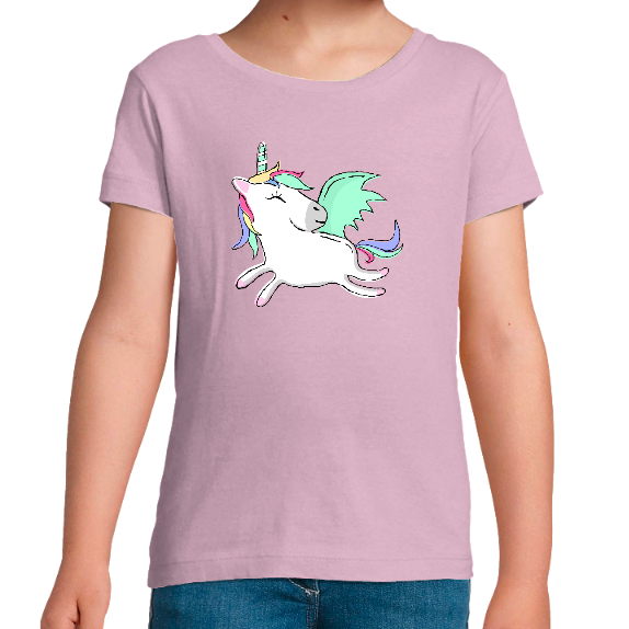 Face T-SHIRT LICORNE VOLANTE FILLE