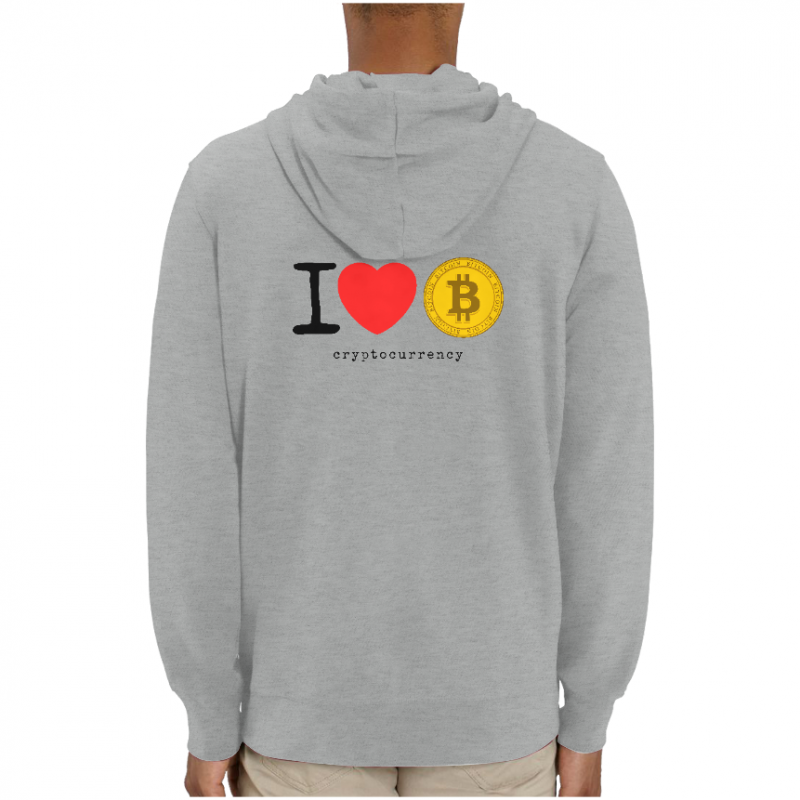 SWEATSHIRT I LOVE BITCOIN UNISEXE