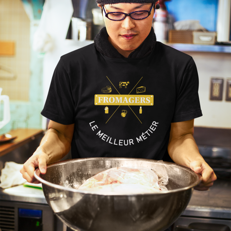 T-SHIRT FROMAGERS LE MEILLEUR MÉTIER POUR HOMME