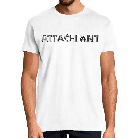 T-SHIRT HOMME ATTACHIANT NOIR