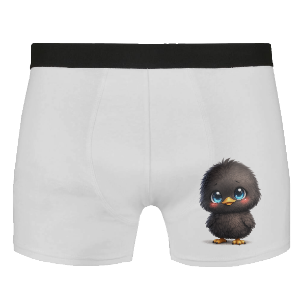 Boxer homme   poussin noir kawaii – boxer humour Pâques