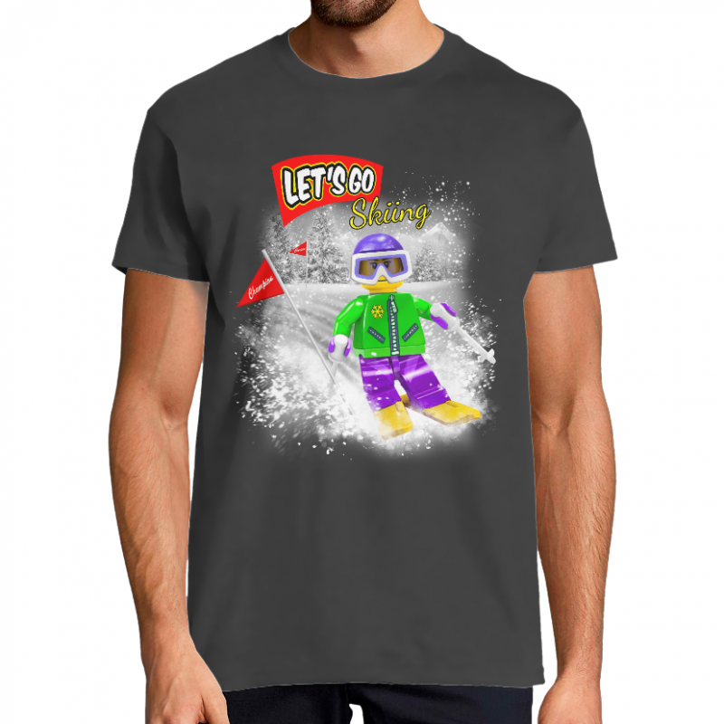 LET'S GO SKIING - T-SHIRT HOMME