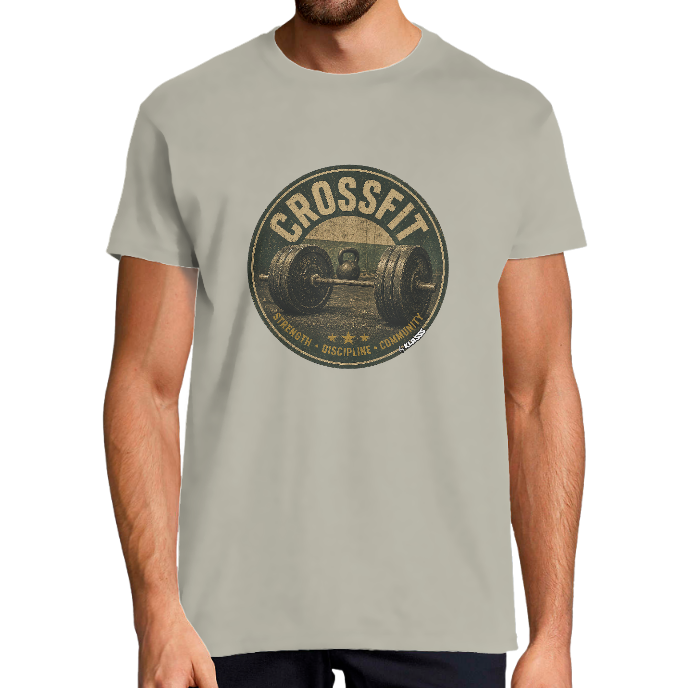 T-shirt Homme "CROSSFIT VINTAGE" KLASSS col rond 190 gr