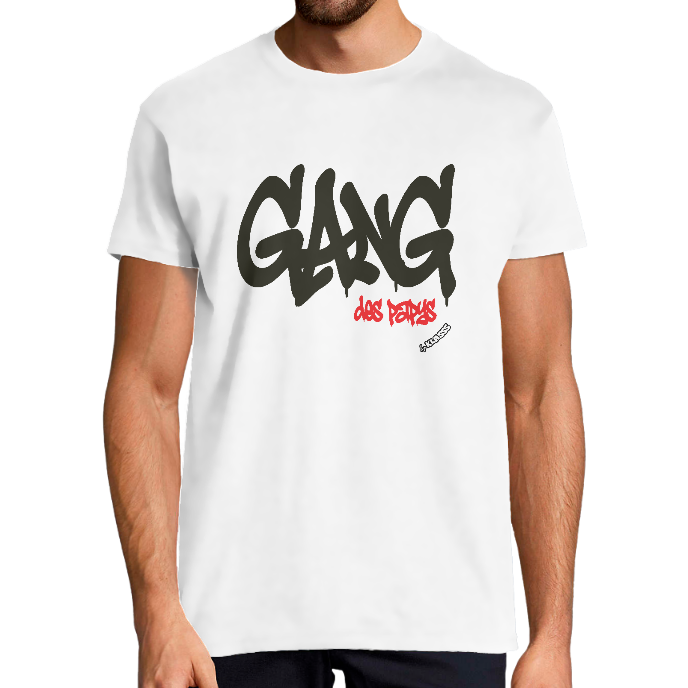 T-SHIRT HOMME KLASSS HUMOUR "GANG DES PAPYS", col rond 190 gr