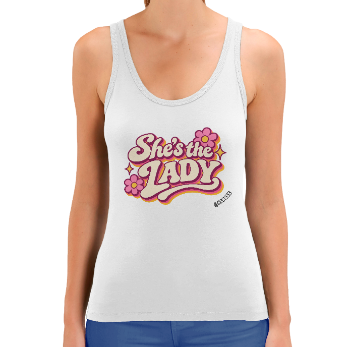 Débardeur FEMME KLASSS VINTAGE "SHE'S THE LADY" coton bio 