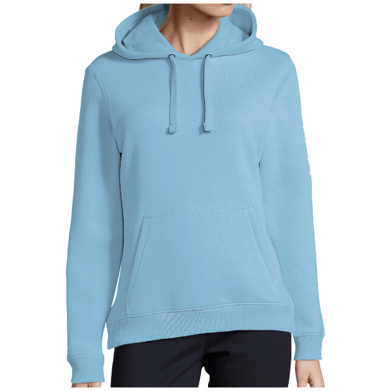 Sweatshirt femme capuche KLASSS "MAMAN TROP STYLEE", 280 g/m²