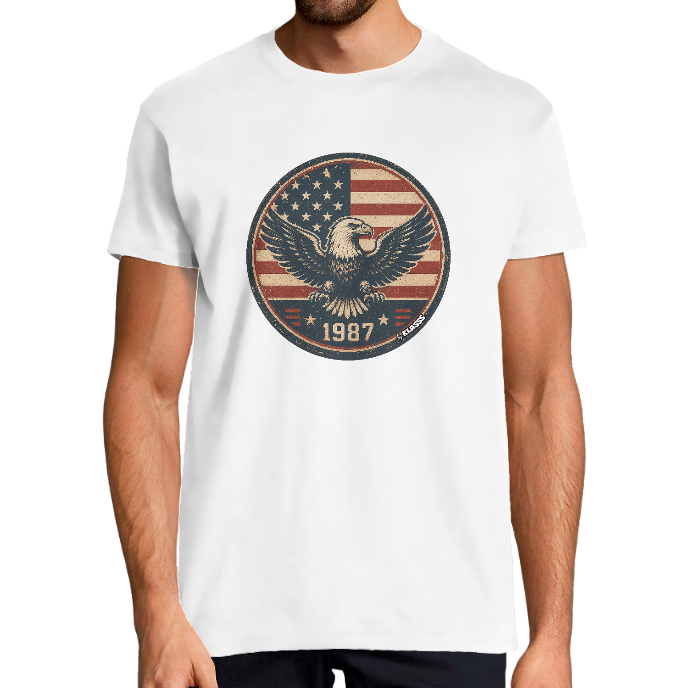 T-SHIRT HOMME Vintage 1987 Eagle KLASSS