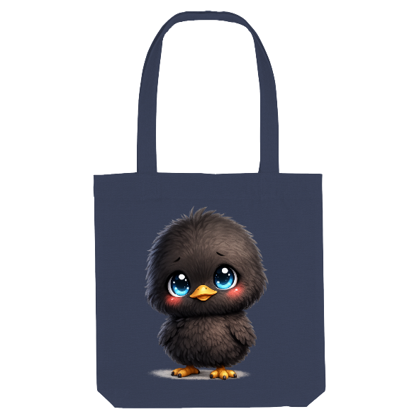 Tote Bag Poussin Noir Adorable – Sac Cabas Printemps