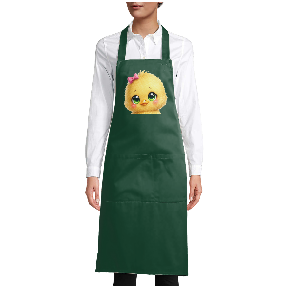 Tablier cuisine Pâques avec tete de  poussin  kawaii – Tablier origina
