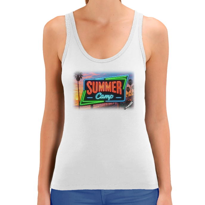 Débardeur FEMME "SUMMER CAMP" Style Californie, coton bio