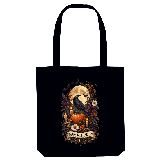 Tote bag Halloween Midnight Garden – Corbeau gothique