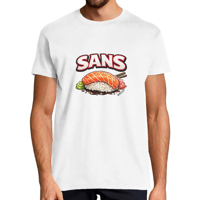 T-SHIRT HOMME " SANS SUSHI" KLASSS, col rond