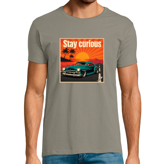 T-shirt Homme col rond REGENT FIT KLASSS "STAY CURIOUS"