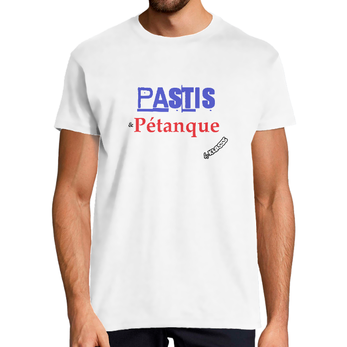 T-shirt Homme KLASSS HUMOUR "PASTIS & PETANQUE" col rond 150 gr