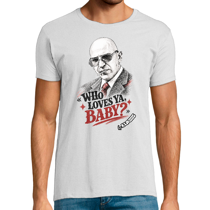 T-shirt Homme REGENT FIT KLASSS Série TV "WHO LOVES YA, BABY ?" col rond  150 gr