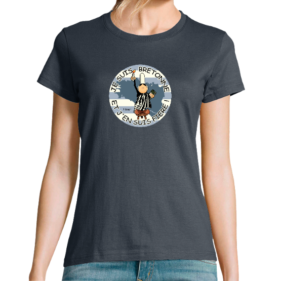 Tshirt FIERE D'ETRE BRETONNE motif de Bretagne