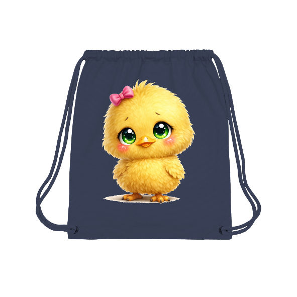 Sac à dos cordon Joyeuses Pâques poussin kawaii – sac gym Pâques mignon