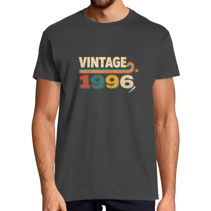 T-SHIRT HOMME KLASSS "VINTAGE 1996" col rond 190 gr