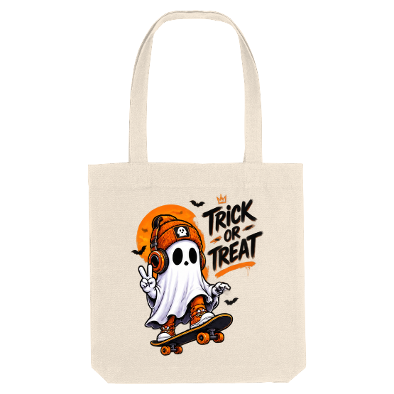 Tote bag Halloween Trick or Treat – Fantôme skateur