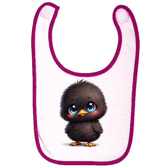 Bavoir bébé    poussin noir kawaii – bavoir Pâques mignon
