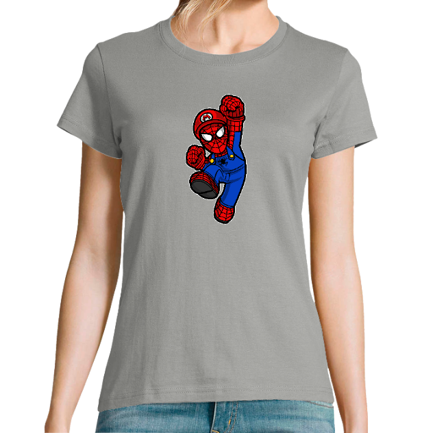 T-SHIRT SPIDER MARIO FEMME