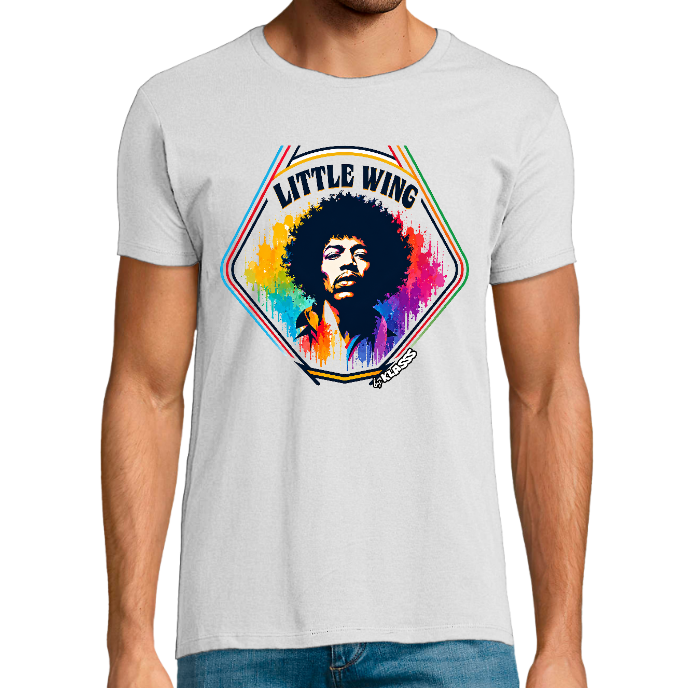 T-shirt Homme REGENT FIT KLASSS "LITTLE WING" Style JIMI HENDRIX col rond 