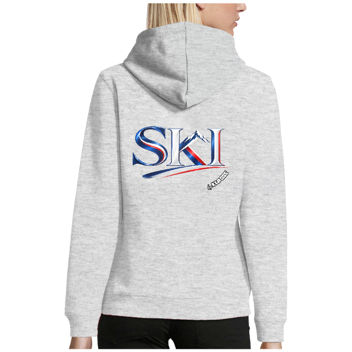 SWEAT A CAPUCHE FEMME KLASSS "SKI FR" Style chic