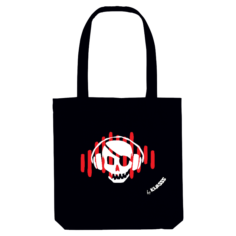 TOTE BAG KLASSS MUSIQUE "TECHNO SKULL", haute qualité