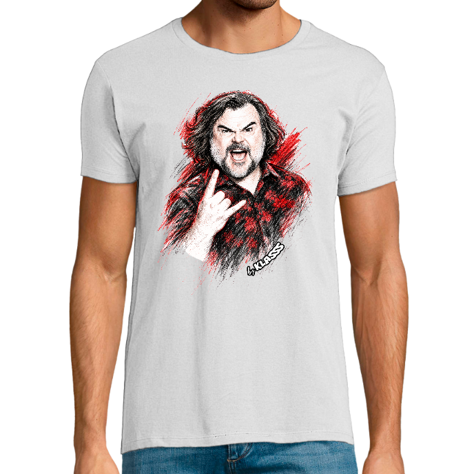T-shirt Homme REGENT FIT KLASSS "JACK BLACK ROCK RED" col rond 