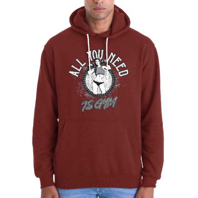  Sweatshirt “All you need is gym” – Sweat musculation humour unisexe