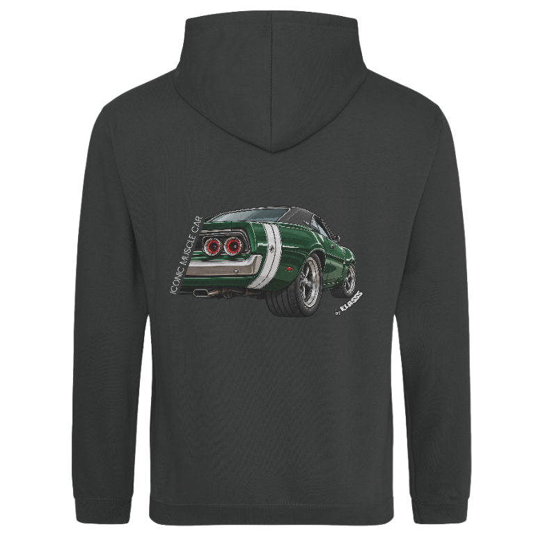 SWEAT A CAPUCHE HOMME KLASSS VINTAGE AUTOMOBILE "ICONIC MUSCLE CAR" - production certifiée WRAP