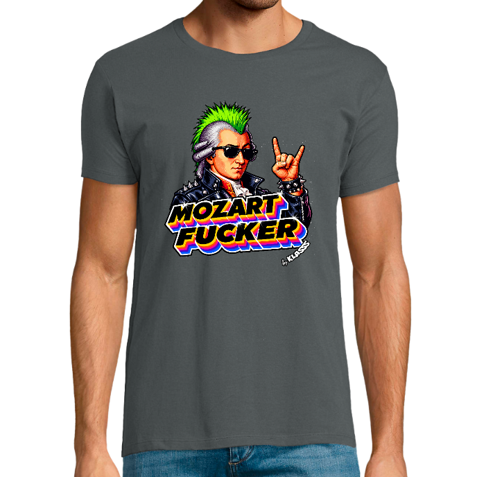 T-SHIRT HOMME FIT KLASSS ROCK "MOTHER FUCKER", Coupe ajustée - Design Original